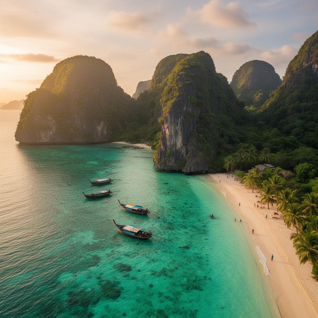 Beautiful Palawan Philippines beach with crystal clear turquoise water